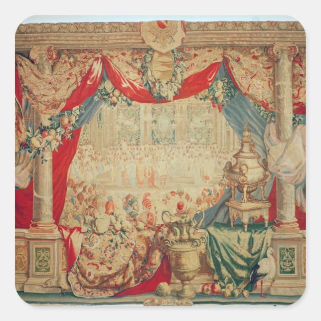 Pegatina Cuadrada El mes de febrero (Anverso)