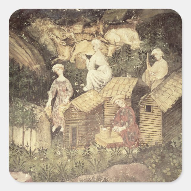 Pegatina Cuadrada El mes de junio (Anverso)