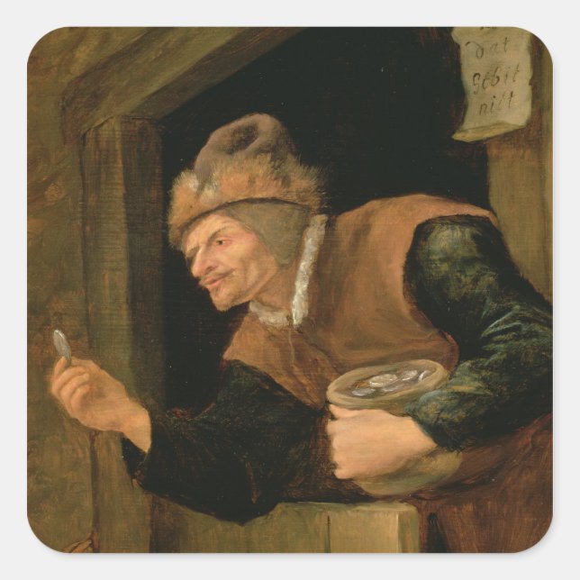 Pegatina Cuadrada El Miser (Anverso)