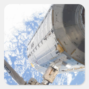 Pegatina Cuadrada El módulo a presión japonés de Kibo