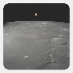 Pegatina Cuadrada El módulo lunar Apollo 12 Intrepid