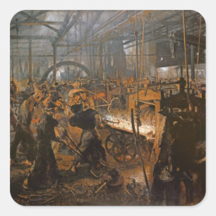 Pegatina Cuadrada El molino de hierro, 1875