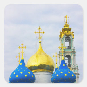 Pegatina Cuadrada El Monasterio de la Trinidad Sergiev, Sergiev-Posa