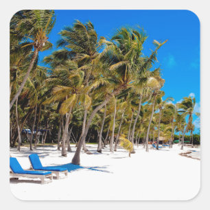 Pegatina Cuadrada El Moorings Resort, Marathon, Key West, 3