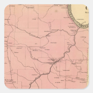 Pegatina Cuadrada El municipio de Clinton