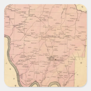 Pegatina Cuadrada El municipio de Rockland