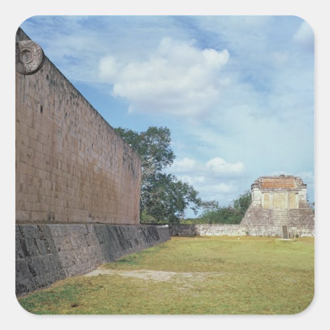 Pegatina Cuadrada El muro del Tribunal de Ball (Anverso)