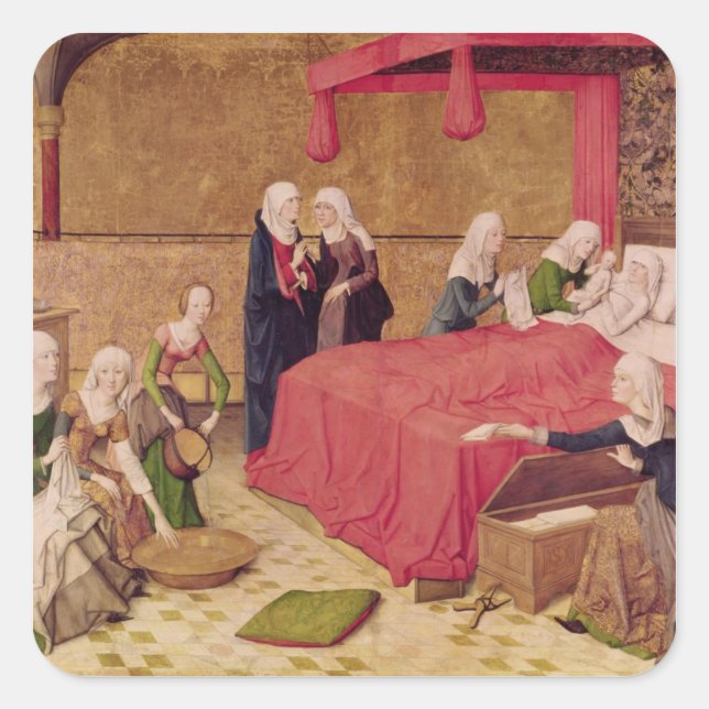 Pegatina Cuadrada El nacimiento de la Virgen