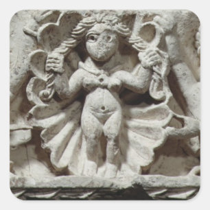 Pegatina Cuadrada El nacimiento de Venus (piedra caliza)