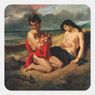 Pegatina Cuadrada El Natchez, c.1823-35