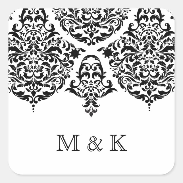 Pegatina Cuadrada El negro del damasco de 311 lunes Cherie le (Anverso)