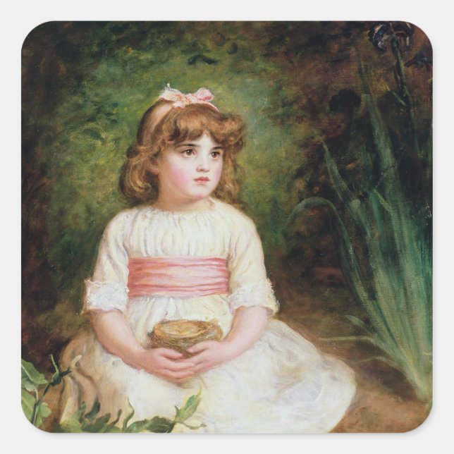 Pegatina Cuadrada El nido (Anverso)