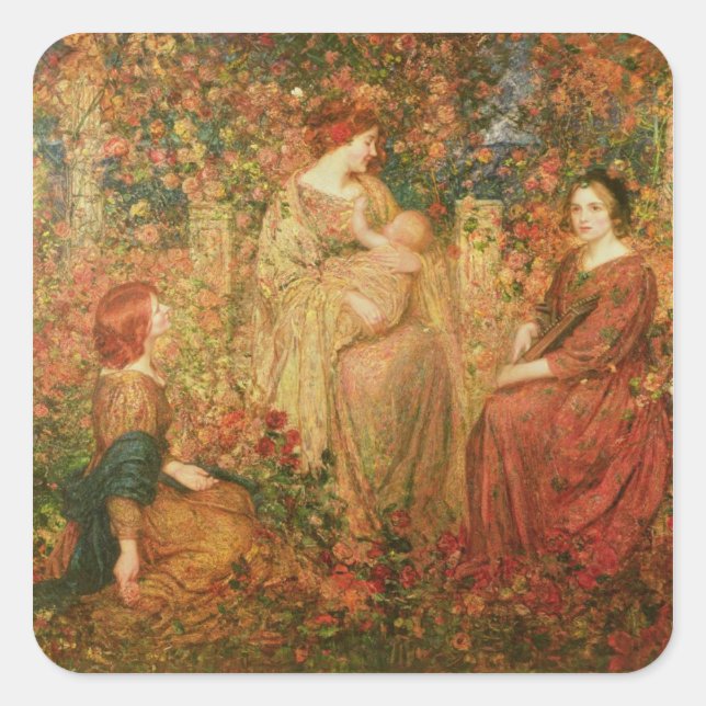 Pegatina Cuadrada El niño (Anverso)