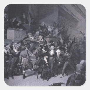 Pegatina Cuadrada El noveno termidor, c.1840