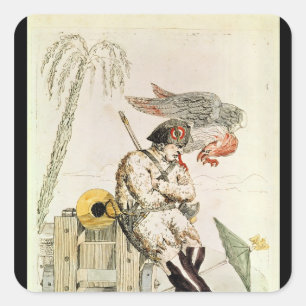 Pegatina Cuadrada El nuevo Robinson de Santa Elena, 1815