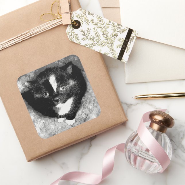 Pegatina Cuadrada El observador silencioso (Regalar)