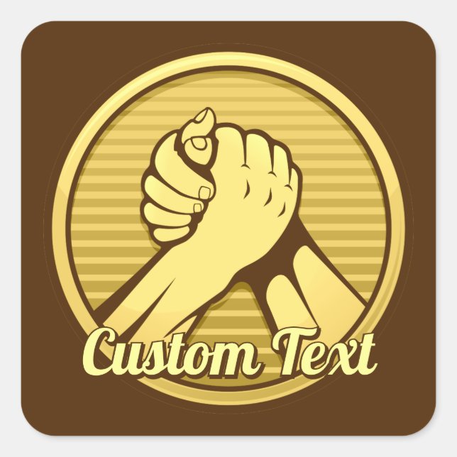 Pegatina Cuadrada El oro de la lucha armada (Anverso)