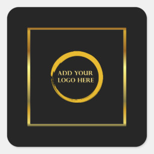 Pegatina Cuadrada El oro negro minimalista moderno simple añadir tu 