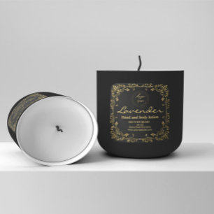 Pegatina Cuadrada El oro purpurina de lujo y los ingredientes negros