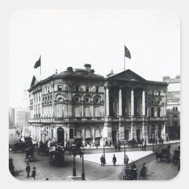 Pegatina Cuadrada El pabellón de Londres, Piccadilly (Anverso)