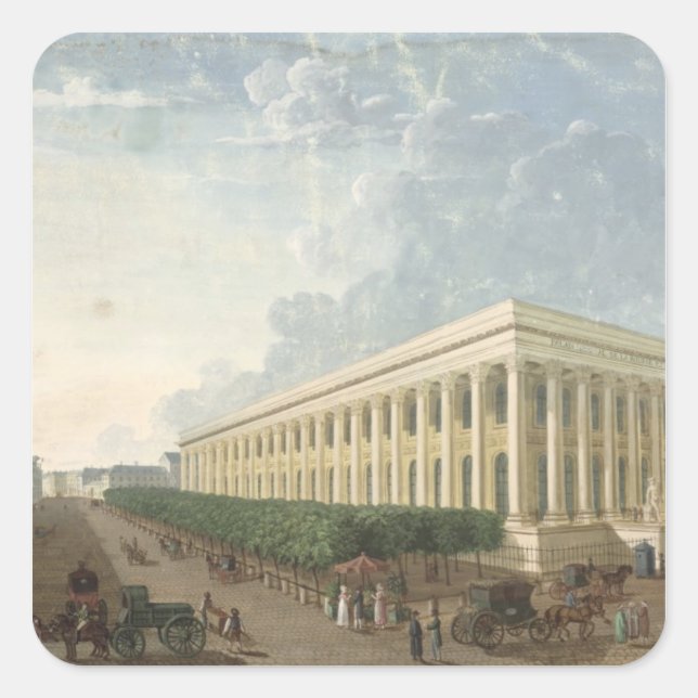 Pegatina Cuadrada El Palacio de la Bolsa (Anverso)