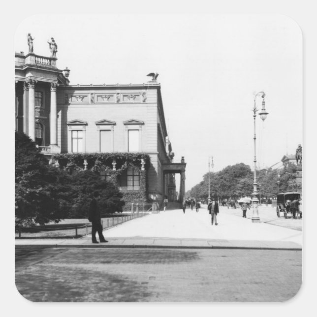 Pegatina Cuadrada El Palacio de Wilhelm I (Anverso)