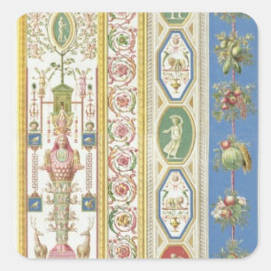 Pegatina Cuadrada El panel de la logia de Raphael en el Vatican,