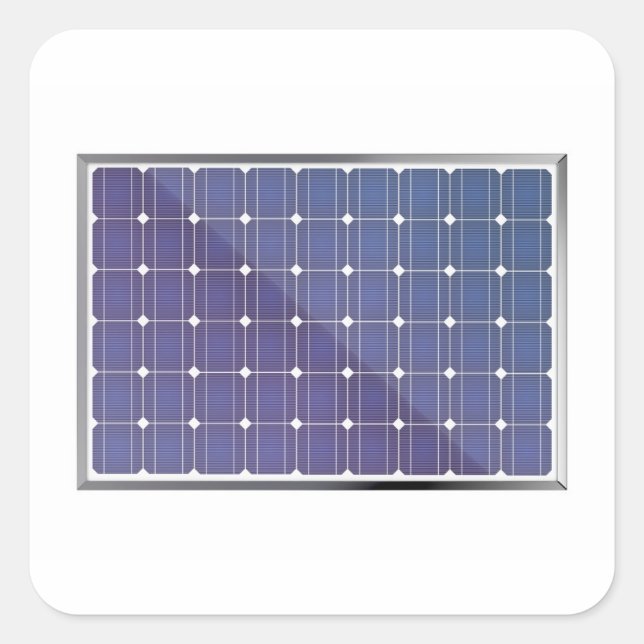 Pegatina Cuadrada El panel solar en blanco (Anverso)