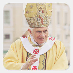 Pegatina Cuadrada El Papa Benedicto XVI El Maestro de la Verdad