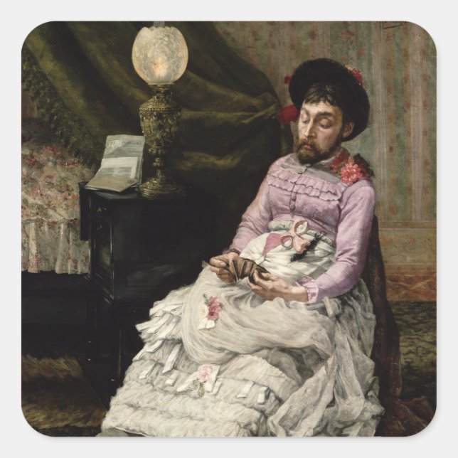 Pegatina Cuadrada El Payaso (Anverso)