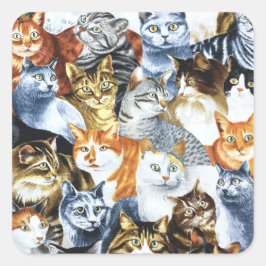 Pegatina Cuadrada El Payaso de los CATS