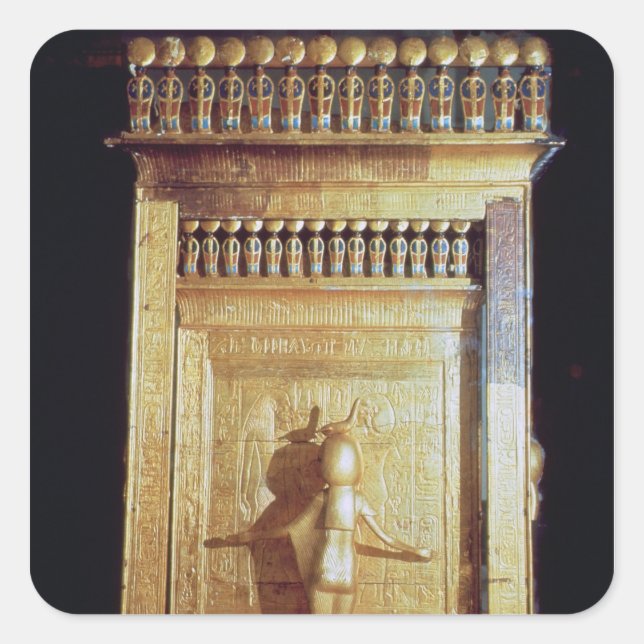 Pegatina Cuadrada El pecho canópico en forma de santuario (Anverso)