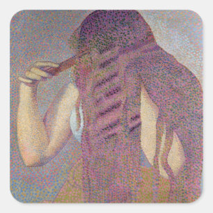 Pegatina Cuadrada El pelo, c.1892