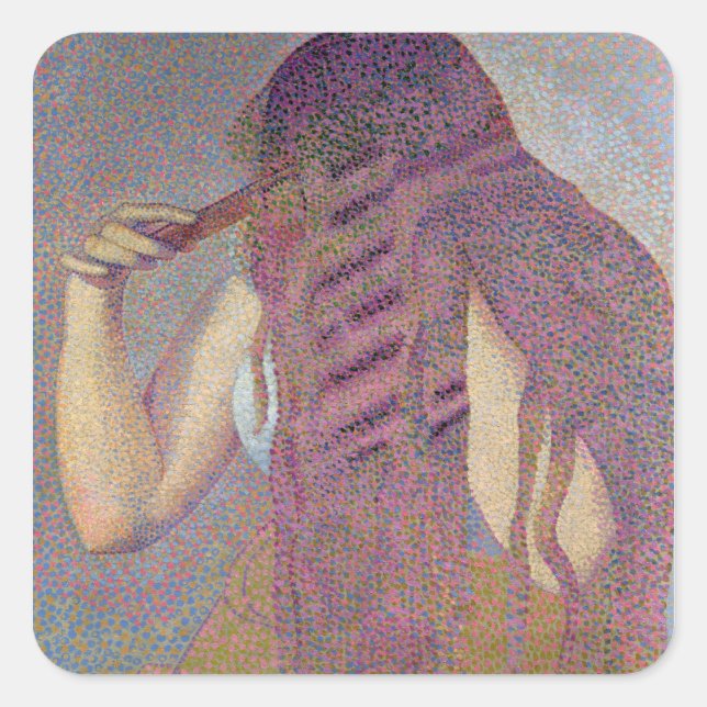Pegatina Cuadrada El pelo, c.1892 (Anverso)