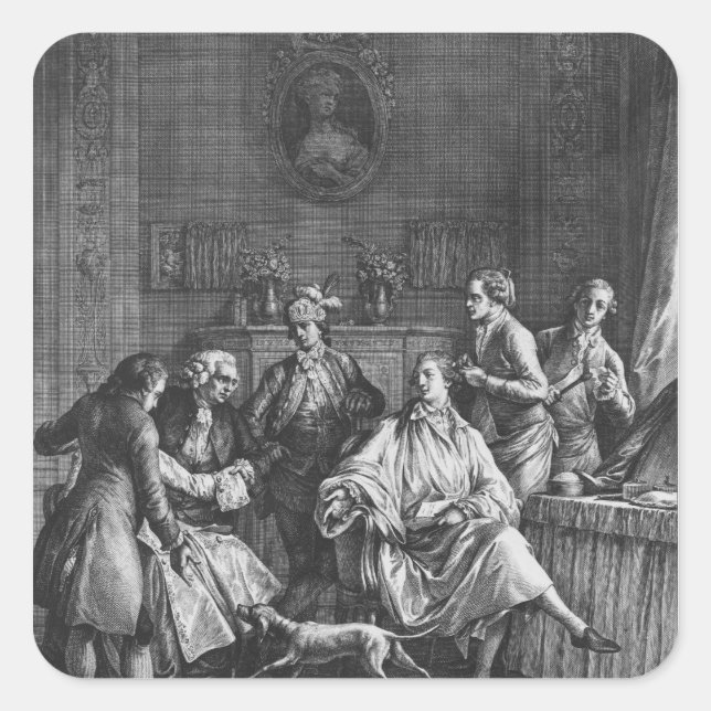 Pegatina Cuadrada El Pequeño Aseo (Anverso)