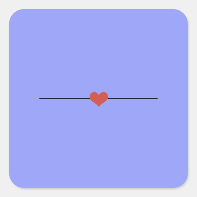 Pegatina Cuadrada El periwinkle moderno hace el suyo propio (Anverso)