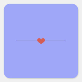 Pegatina Cuadrada El periwinkle moderno hace el suyo propio