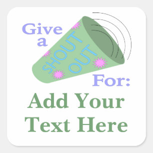 Pegatina Cuadrada El personalizable Grita