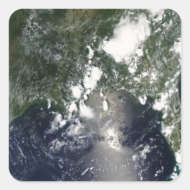Pegatina Cuadrada El petróleo se extiende por el noreste (Anverso)