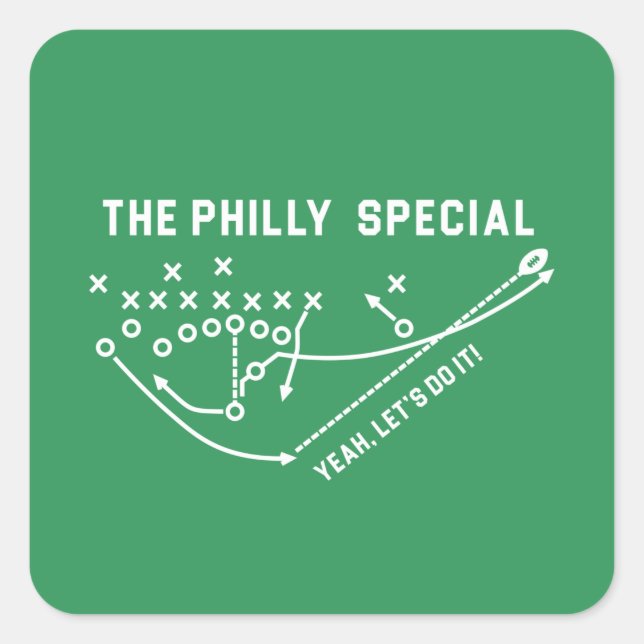Pegatina Cuadrada El Philly Special - Sí, hagámoslo (Anverso)
