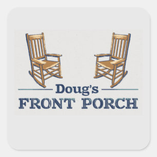 Pegatina Cuadrada ¡El Podcast de Doug's Front Porch!