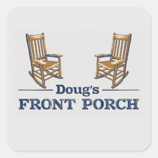 Pegatina Cuadrada ¡El Podcast de Doug's Front Porch!