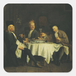 Pegatina Cuadrada El poeta Alexis Piron en la tabla