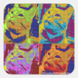 Pegatina Cuadrada ¡El Pop va al presidente!