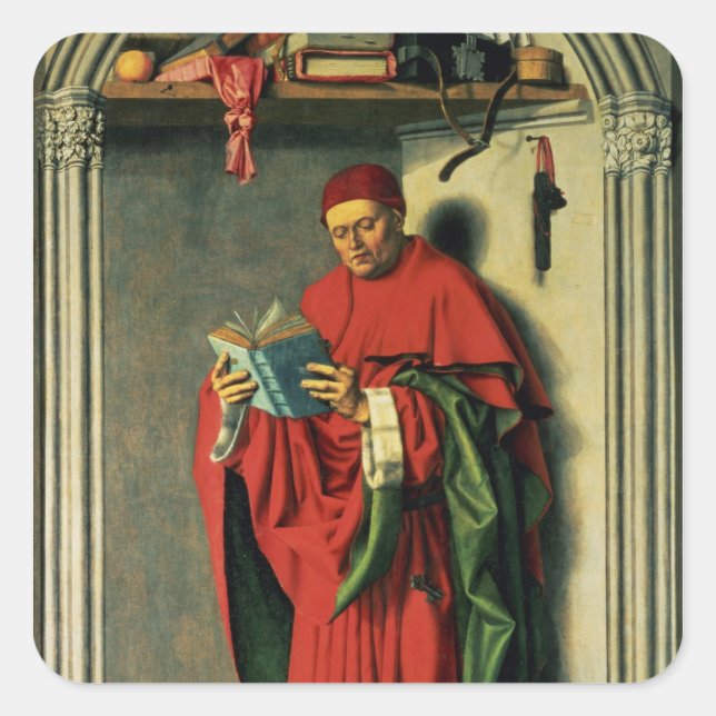 Pegatina Cuadrada El profeta Jeremías, 1443-45 (Anverso)