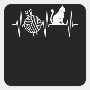 Pegatina Cuadrada El Punto Es Mi Oveja De Lana Cuta De Yoga, Que Es