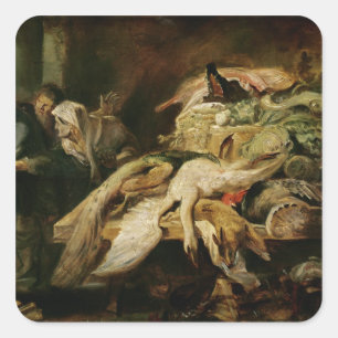 Pegatina Cuadrada El reconocimiento de Philopoemen, c.1609