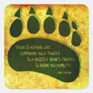 Pegatina Cuadrada El regalo de Grizzly