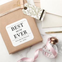 Pegatina Cuadrada El regalo de la mejor madre de todas las madres