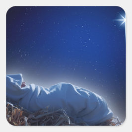 Pegatina Cuadrada El regalo de los Navidades